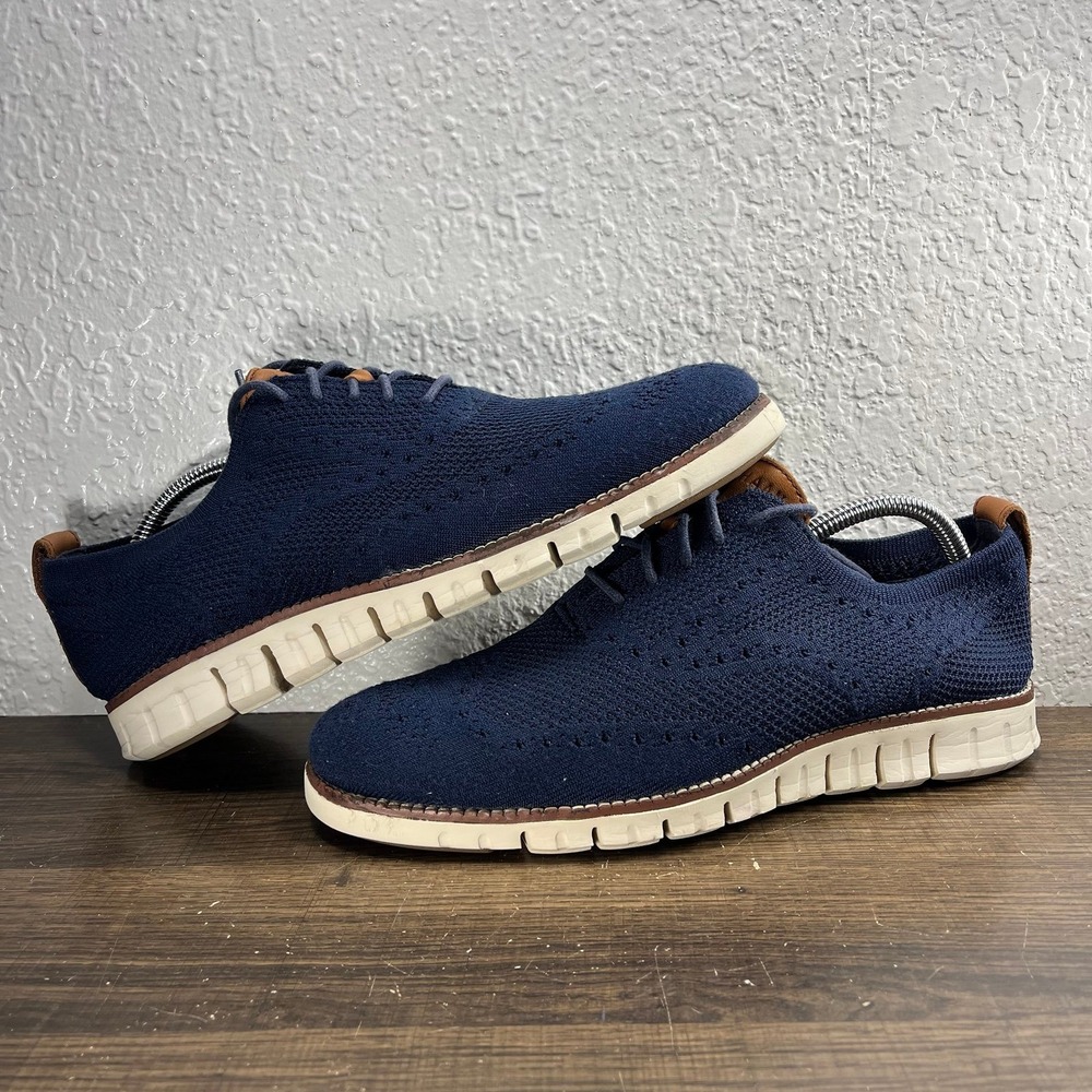 Cole Haan ZeroGrand StitchLite Wingtip Oxfords Men's Blue Shoes - Men's 9 (M) - Picture 3 of 9